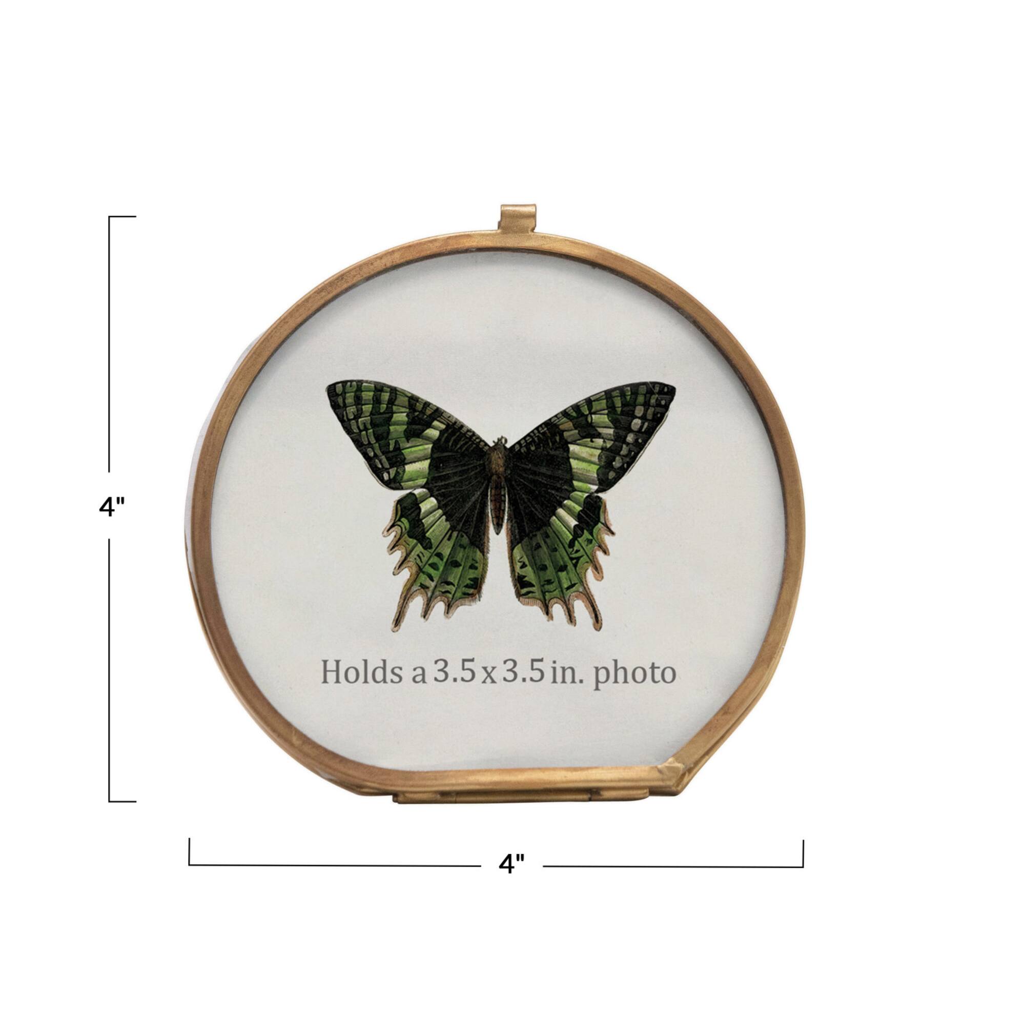Hello Honey® Brass & Glass 3.5" x 3.5" Photo Frame